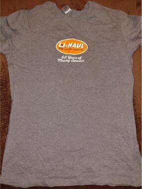 Gray U haul T-shirt rental trailers 60 years size large